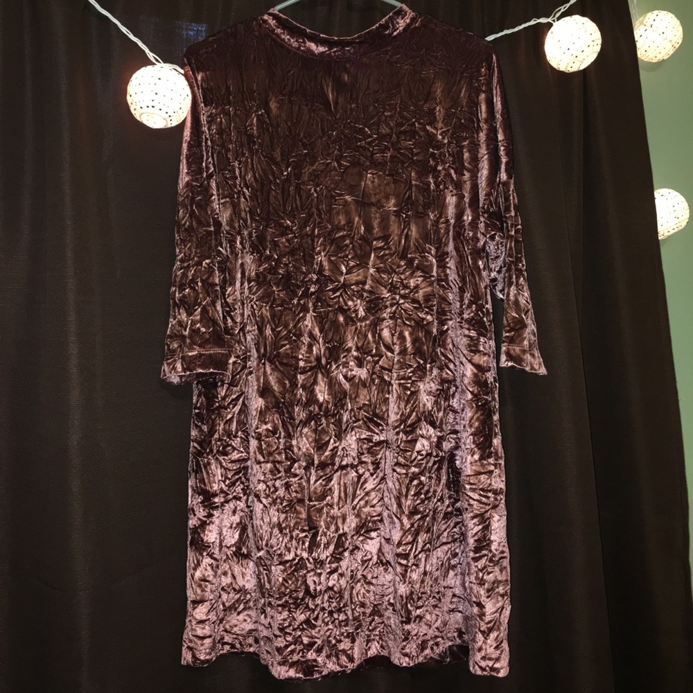 Zara crushed velvet dress!